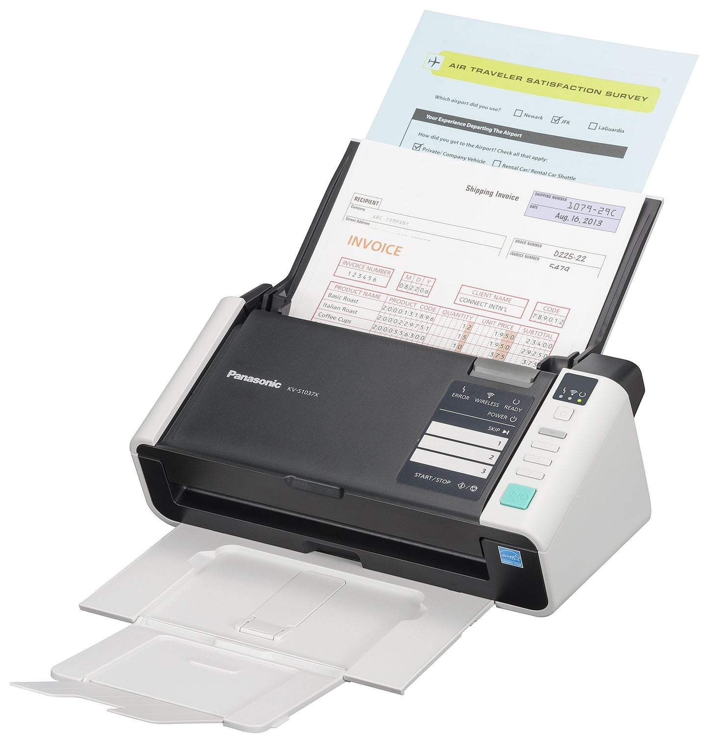 Panasonic KV-S1037X Network Wireless Duplex Document Scanner  Wi-Fi LAN USB 3.0 30ppm 600 DPI