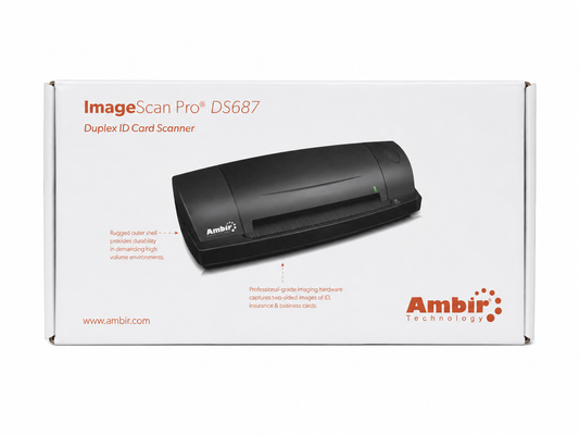 Ambir ImageScan Pro DS687 Duplex ID Card Scanner | DS-687AS