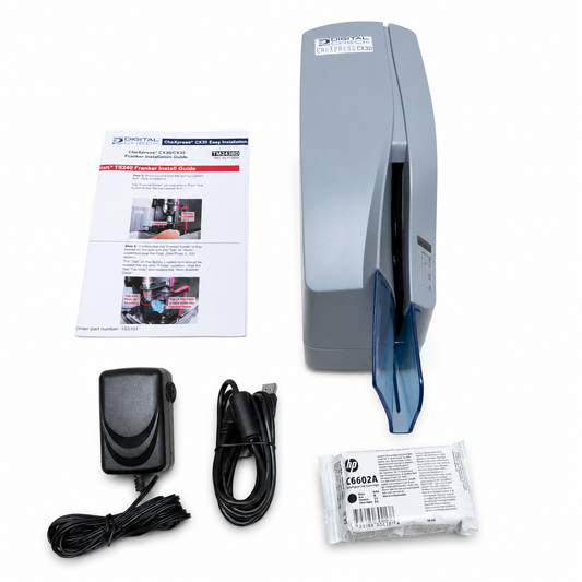 Digital Check CheXpress CX30 Single-Feed Check Scanner with Inkjet Endorser | Reconditioned | Remote Deposit Capture