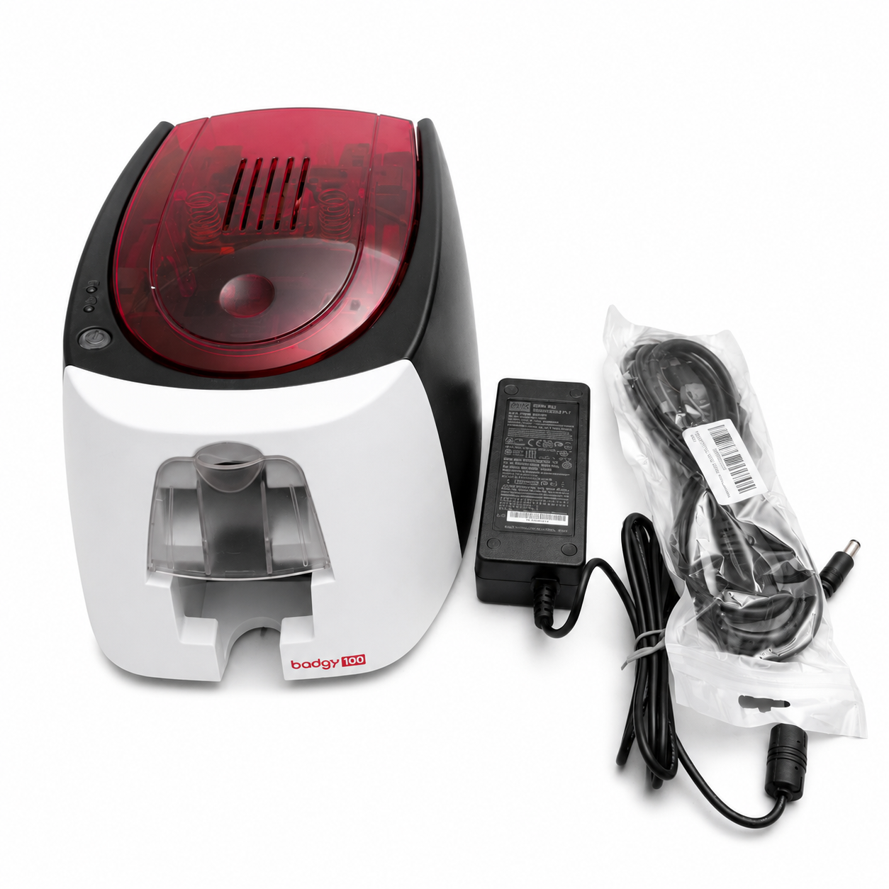 Evolis Badgy 100 ID Card Printer | Full Color | 300 DPI | Open Box Like New | USB | Includes Ribbon