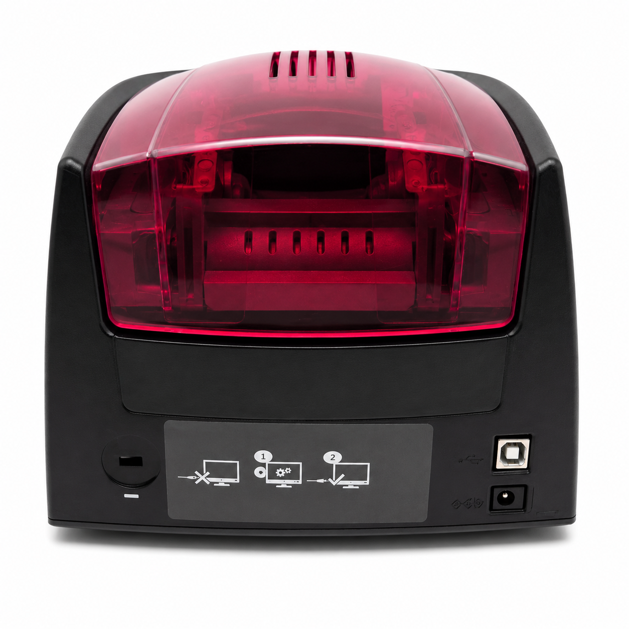 Evolis Badgy 100 ID Card Printer | Full Color | 300 DPI | Open Box Like New | USB | Includes Ribbon