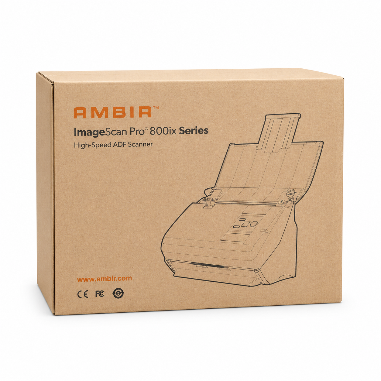 Ambir ImageScan Pro 820ix High-Speed ADF Scanner with Business Card Software | DS-820IX-BCS | New | USB | Windows & Mac
