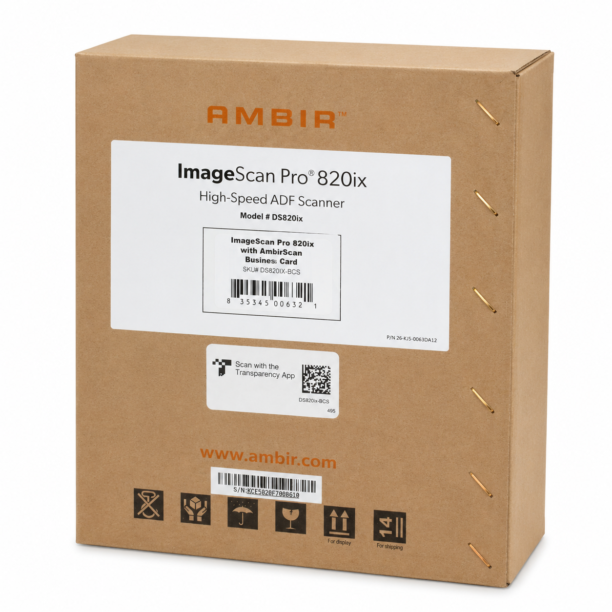 Ambir ImageScan Pro 820ix High-Speed ADF Scanner with Business Card Software | DS-820IX-BCS | New | USB | Windows & Mac